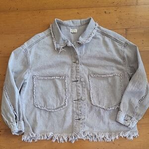 POL Distressed Shacket